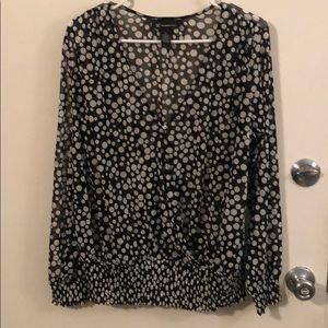 INC Sheer Polka Dot Blouse